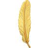 U7 Brooches Jewelry for Women Men, Stainless Steel 18K Gold Plated Classic Feather/Flower/Tree of Life/Custom Photo/Breast Cancer Awareness Pink Ribbion Brooches and Pins for Wedding Dress or Party(Feather/gold)