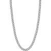 U7 Cuban Link Chain Necklace, Stainless Steel/Black/Gold Plated Chunky Curb Chain Necklace for Men Women, 14-30 Inches, 3/6/9/12 mm Width(b. 3mm Steel)