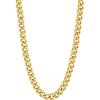 U7 Cuban Link Chain Necklace, Stainless Steel/Black/Gold Plated Chunky Curb Chain Necklace for Men Women, 14-30 Inches, 3/6/9/12 mm Width(d. 6mm Gold)