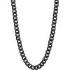 U7 Cuban Link Chain Necklace, Stainless Steel/Black/Gold Plated Chunky Curb Chain Necklace for Men Women, 14-30 Inches, 3/6/9/12 mm Width(f. 6mm Black)