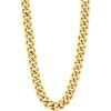 U7 Cuban Link Chain Necklace, Stainless Steel/Black/Gold Plated Chunky Curb Chain Necklace for Men Women, 14-30 Inches, 3/6/9/12 mm Width(j. 12mm Gold)