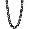 U7 Cuban Link Chain Necklace, Stainless Steel/Black/Gold Plated Chunky Curb Chain Necklace for Men Women, 14-30 Inches, 3/6/9/12 mm Width(l. 12mm Black)