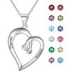 C:Sterling Silver-2 Names&Stones
