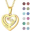 A:Gold Plated Sterling Silver-2 Names&Stones