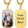 12-octagon dog tags gold