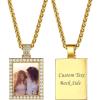 04-CZ Square-gold plated