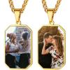 24-both sides photo custom-octagon tag gold