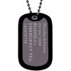 U7 Custom Photo Necklace for Men Women, Stainless Steel Black Gold Color Dog Tag – Personalized Text Engraved Memory Heart/Round Square Shaped Picture Pendant Necklaces Lover Gift Mothers Fathers Day(03.Dog Tag(black)-custom text)