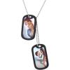 imageU7 Custom Photo Necklace for Men Women Stainless Steel Black Gold Color Dog Tag  Personalized Text Engraved Memory HeartRound Square Shaped Picture Pendant Necklaces Lover Gift Mothers Fathers Day06 2pcs Dog Tagstainless