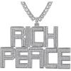 U7 Gold Initial Number Necklace for Men Women, 18K Gold/Silver Plated Diamond CZ Letter Pendant Necklace Big A-Z 0-9 Hip Hop Jersey, Customerized Letter Wheat Chain 22 Inch for Athletes Rappers(z. Custom 2 Row Number/Initial-Steel)