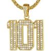 U7 Gold Initial Number Necklace for Men Women, 18K Gold/Silver Plated Diamond CZ Letter Pendant Necklace Big A-Z 0-9 Hip Hop Jersey, Customerized Letter Wheat Chain 22 Inch for Athletes Rappers(z. Custom 2-5 Number/Initial-Gold)