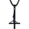 Inverted crucifix cross-black