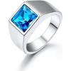 8mm Blue Stone-Stainless Steel
