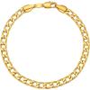 U7 Link Chain Bracelet for Men Stainless Steel, Cuban Link/Figaro Chain/Rope Chain/Heart Bracelets, 3mm/5mm/7mm/9mmm/12mm Width, Chain Wrist Bracelet for Men Women, 8″/8.3″ Length(b.cuban chain-5mm gold)