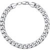 U7 Link Chain Bracelet for Men Stainless Steel, Cuban Link/Figaro Chain/Rope Chain/Heart Bracelets, 3mm/5mm/7mm/9mmm/12mm Width, Chain Wrist Bracelet for Men Women, 8″/8.3″ Length(a.cuban link-7mm steel)