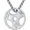 U7 Men Women Fitness Dumbbell Necklace Stainless Steel Weight Plate Barbell Chain Pendant Necklace,Chain 22″+2″ Extender, with Gift Box(A.Weight Plate Stainless)