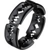 imageU7 Mens Punk Ring Stainless Steel Black Gold Color Signet Ring Cool Costume Rings with Gift BoxF Razor BladeBlack