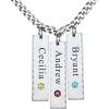 06-Bar Style(1-3 Name & Birthstone)