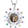 10-Round Picture(2-3 Name&Birthstone)