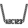 05.Custom Black Name w 4mm Cuban Chain
