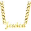 06.Custom Gold Name w 6mm Cuban Chain