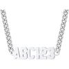 05.Custom Silver Name w 4mm Cuban Chain