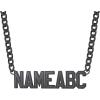 04.Custom Black Name & Chain Length 18-30 Inch