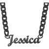 06.Custom Black Name w 6mm Cuban Chain