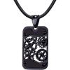 04.Black Gear Tag(Leather Cord Chain)