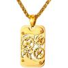 03.Gold Gear Dog Tag