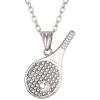 U7 Soccer Necklace for Men Football Baseball Basketball Stainless Steel Chain in Gold Silver Black Color, Shoes Pendant Necklaces for Gym Sport Players Hip Hop Jewelry, 22 Inch(05-Tennis-Stainless)