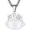Z-Football Number+Name-Stainless-Customized