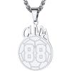 H-Soccer Number+Name-Stainless-Customized
