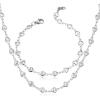 U7 Stainless Steel Jewelry Chain Link Bracelet & Heart Necklace