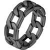 U7 Stainless Steel Mens Rings,7mm Gold/Black/Silver Chain Rings Fidget Spinner Ring Anxiety Ring for Men Women,Size 6-14(Black)