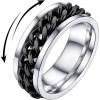 Inlaid Chain Ring-Black