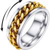 Inlaid Link Ring-Gold