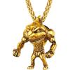 U7 Stainless Steel Shark Necklaces,18K Gold Plated Dolphin/Swordfish/Shark Pendant Necklace,Punk Mens Jewelry(5.Muscle Shark-18K Gold)