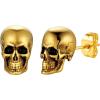 03 Skull Studs-Gold