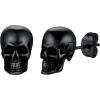 03 Skull Studs-Black