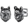 U7 Stainless Steel/Black/18K Gold Plated Personalized Gothic Skull Studs Earrings, Snake Stud Earrings, Goat Devil Earrings, Wolf Earrings Halloween Earrings for Men Women(08 Wolf-Stainless)