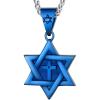 02-Star of David with Cross-Steel&Blue