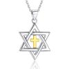 07-David Star with Cross-Sterling Silver