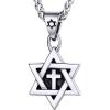 02-Star of David with Cross-Stainless