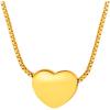 U7 Tiny Heart Necklace for Women, Stainless Steel 18K Gold/Black/Rose Gold Plated Link Chain Dainty Love Hearts Pendant Necklaces(Heart choker gold)
