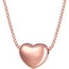 U7 Tiny Heart Necklace for Women, Stainless Steel 18K Gold/Black/Rose Gold Plated Link Chain Dainty Love Hearts Pendant Necklaces(Heart choker rose gold)