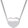 U7 Tiny Heart Necklace for Women, Stainless Steel 18K Gold/Black/Rose Gold Plated Link Chain Dainty Love Hearts Pendant Necklaces(Heart choker stainless)