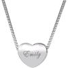 U7 Tiny Heart Necklace for Women, Stainless Steel 18K Gold/Black/Rose Gold Plated Link Chain Dainty Love Hearts Pendant Necklaces(Heart choker stainless-customized)