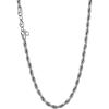 U7 Twisted Rope Chain, Figaro Chain, Men Stainless Steel Necklace and Bracelet Set, 3mm 5mm 6mm 9mm Black Gold Silver Chains Necklaces for Men Women 16″-30″(d. 3mm Silver)