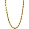 imageU7 Twisted Rope Chain Figaro Chain Men Stainless Steel Necklace and Bracelet Set 3mm 5mm 6mm 9mm Black Gold Silver Chains Necklaces for Men Women 16quot30quotb 6mm Gold